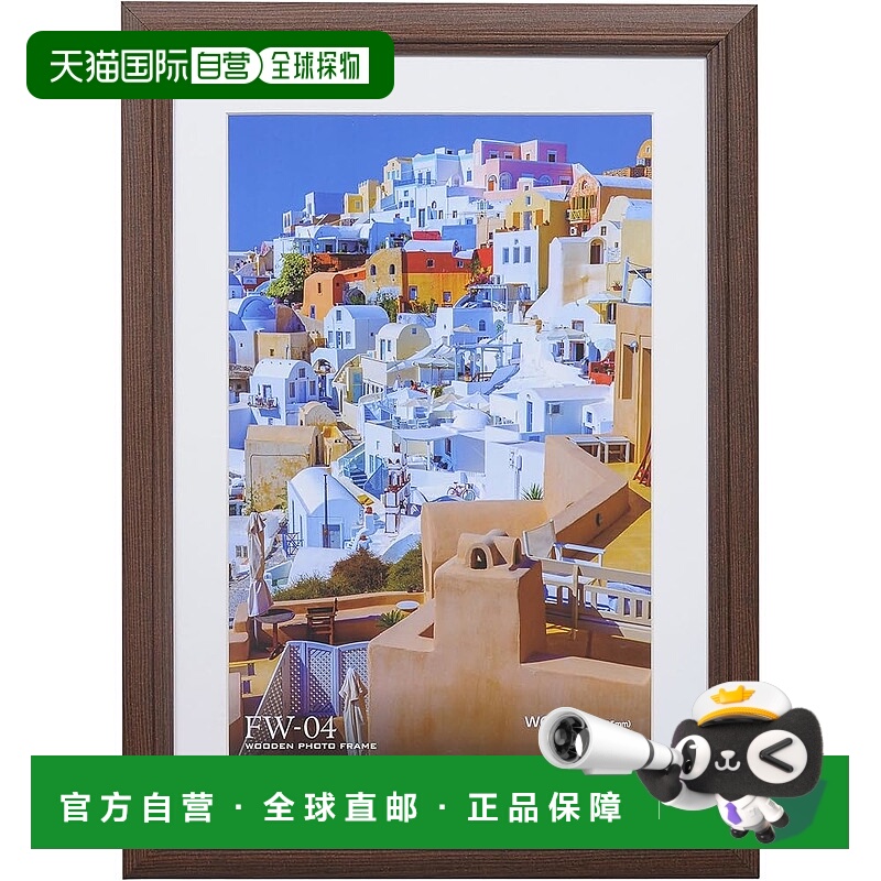 【日本直邮】HAKUBA 木制相框 FW-04 宽 6 切 棕色 FW-4-BRW6