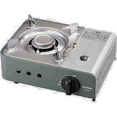 【日本直邮】Iris Ohyama 便携卡式炉合金钢 迷你 橄榄绿IGC-M1-G