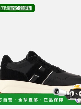 自营欧洲直邮Hogan H-Stripes黑色运动鞋女款