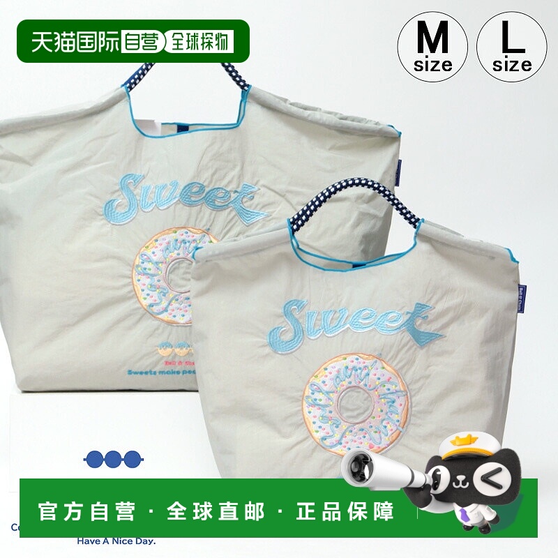 日本直邮ball&chain 女士大容量手提包轻便刺绣购物袋 M/L码