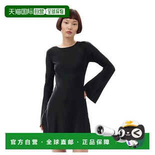 高端穿搭时髦高档显瘦 F9656长袖 香港直邮Ganni 缎面迷你连衣裙