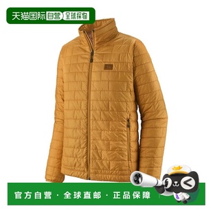 自营欧洲直邮PATAGONIA 纳米蓬松土黄色聚酯男士羽绒服