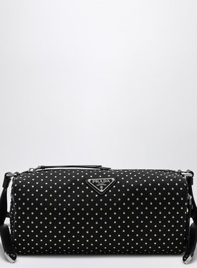 Prada 普拉达 女士 Re-Nylon 黑色铆钉肩包 1BC233NOO2HGV