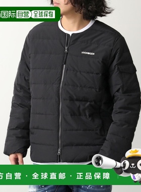 日本直邮HYDROGEN 男士羽绒服 (H31D4JD005)黑色尼龙材质无领设计