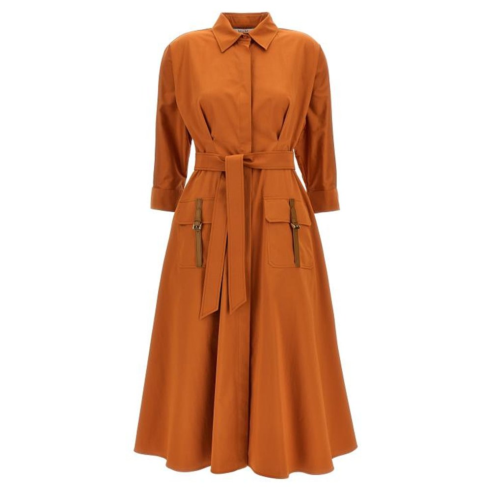 MAX MARA24SS中长连衣裙女SIBARI002 Orange