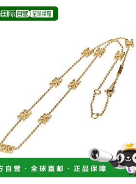 日本直邮CELINE“Triomphe Mini Triomphe 项链 金色饰面黄铜”无