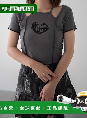 1h可退 日本直邮dispark 女士心形缝线设计露肩上衣 DI24SM07L004