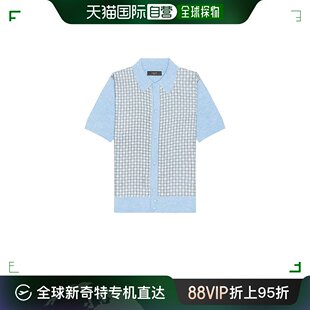 真丝梭织拼块Polo衫 香港直邮潮奢 AMIRI 男士 AMKNPO1002