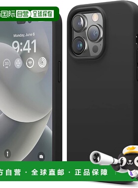 【日本直邮】elago iPhone14 Pro 简约硅胶手机壳轻薄吸震黑色
