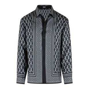 10194381A167855E720 衬衫 男士 Shirt 灰色 Slim VERSACE
