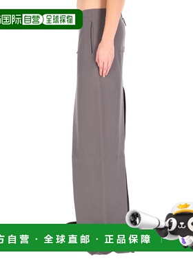 香港直邮RICK OWENS 女士半身裙 RO02E4387WD34 AW2025 灰色长裙