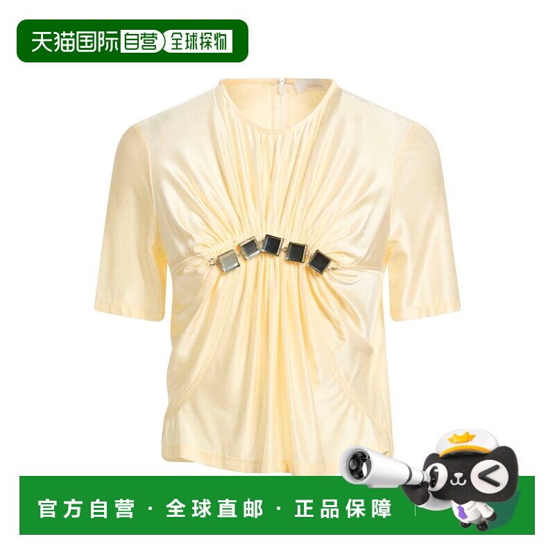 香港直邮Rabanne 女士 上衣 yellow 黄色女装时尚舒适