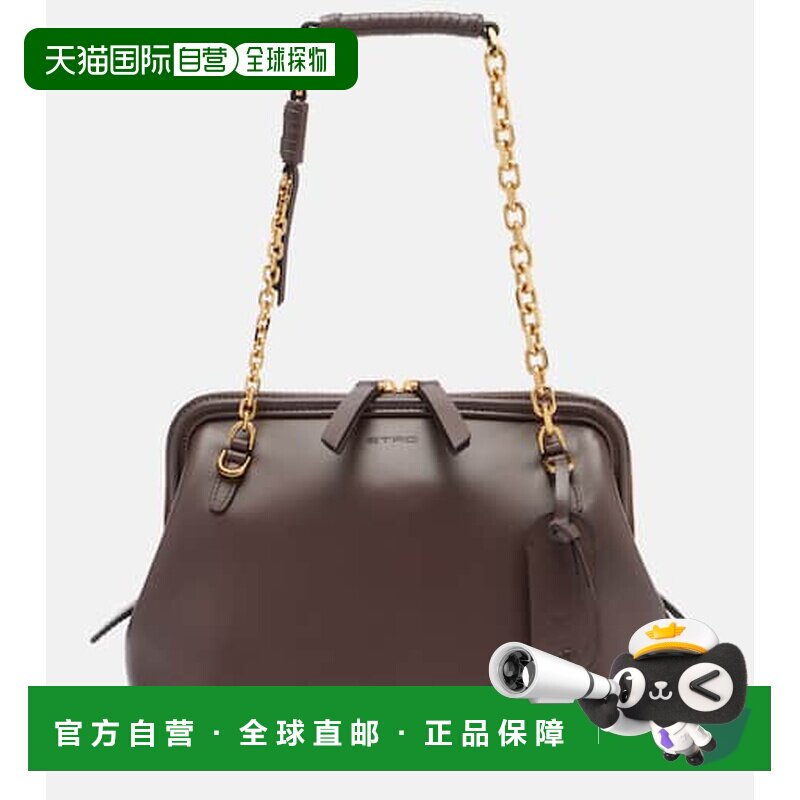1h可退 香港直邮Etro 艾特罗 女士 皮革肩包 brown棕色 舒适时尚