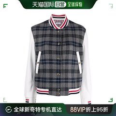 香港直邮THOM BROWNE 女士格纹拼接外套 FBC809C-F0050-035