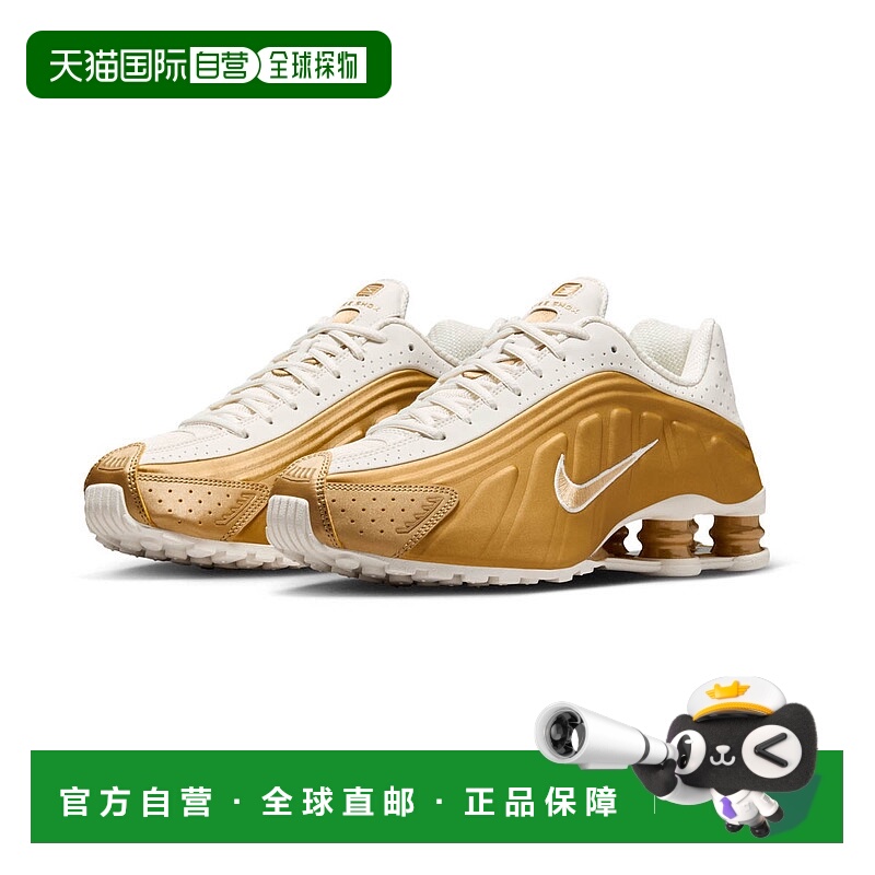 自营WOMENS NIKE SHOX R4-SOFT PEARL/METALLIC GOLD-AR3565-010