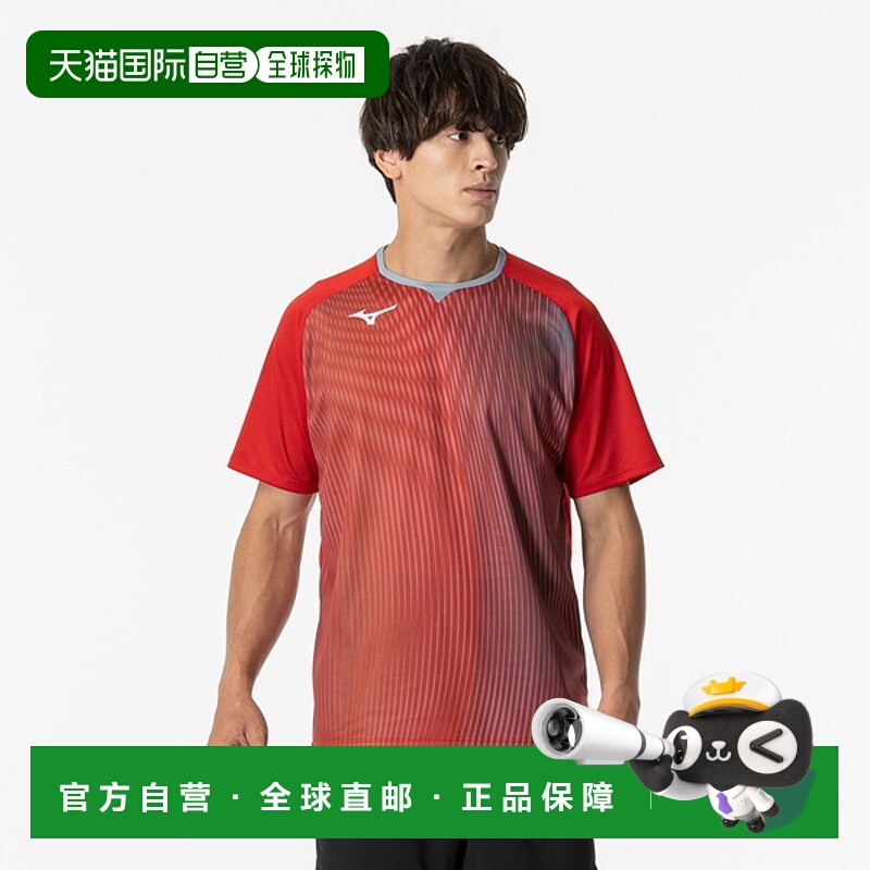 日本直邮MIZUNO 比赛衬衫乒乓球男女通用乒乓球比赛服男式82JAB10