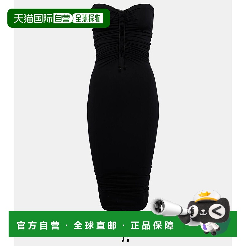 1h可退 香港直邮Wolford 女士 Fatal 褶皱抹胸迷你连衣裙 001012