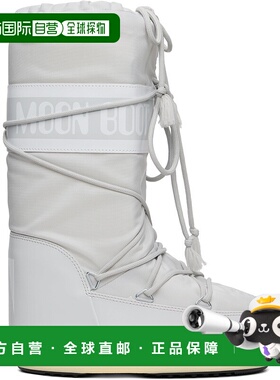 1h可退 香港直邮moon boot 月亮靴 男士 灰色 Icon Nylon 中筒靴