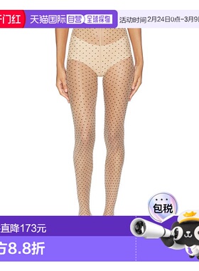 1h可退 香港直邮Wolford 女士 拼接色圆点连裤袜 17656 舒适时尚