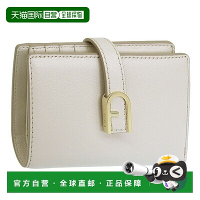 日本直邮Furla 钱包 女士双折钱包 皮革白色 FLOW M 紧凑型钱包 W