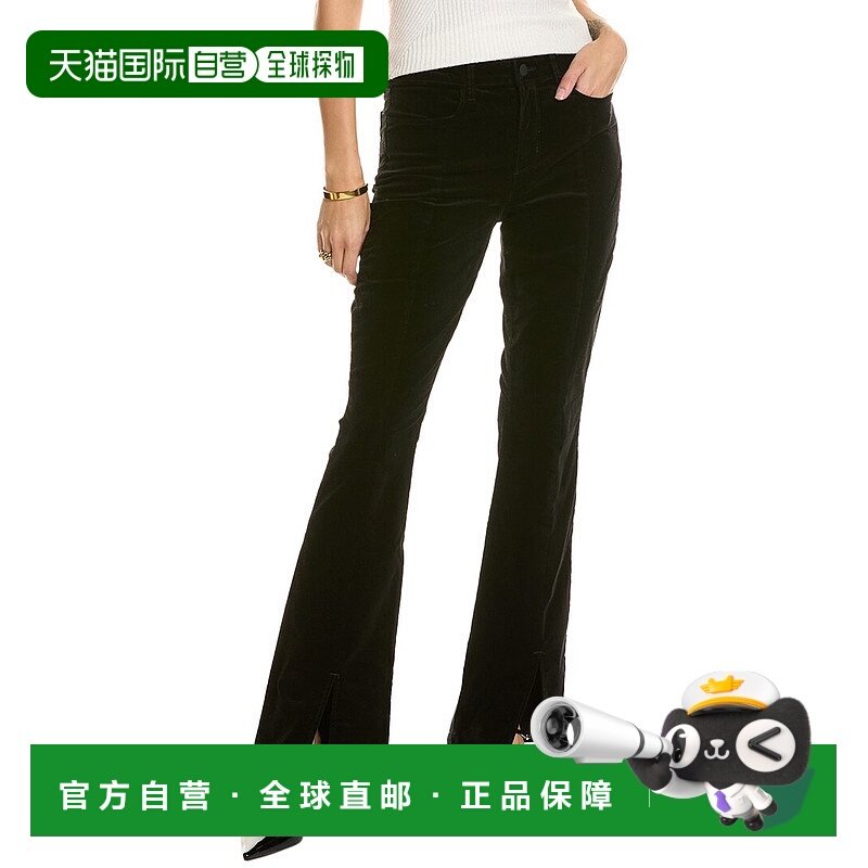 自营 L'AGENCE Beatrix高腰婴儿开叉牛仔裤-黑色 美国奥莱直发