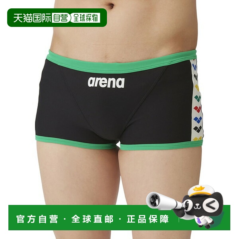 日本直邮ARENA 男士泳衣训练紧身裤短腿游泳泳衣 SAR4107-BKMX 男