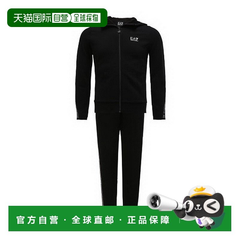 香港直邮Armani阿玛尼女士运动套装黑色棉质字母简约6HTV72JU6Z