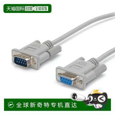 日本直邮StarTech．com4．5米串行电缆迷你D sub 9针D89公头 母头