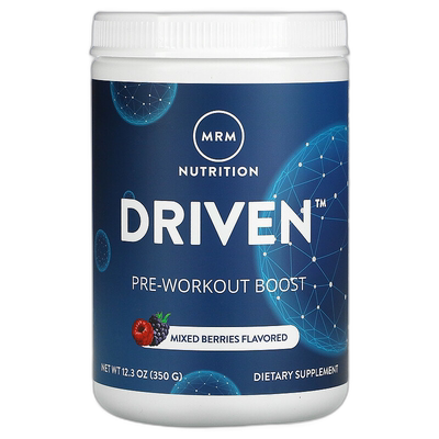香港直邮MRM Nutrition,DRIVEN，氮泵加强，混合浆果，12.3 盎司3