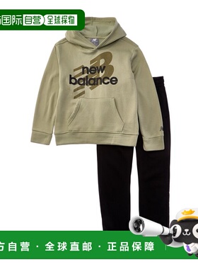 自营New Balance 2pc Fleece Hoodie & Jogger Set - green 美国