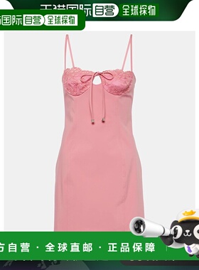 1h可退 香港直邮Blumarine 蓝色情人 女士 蕾丝边迷你连衣裙 0042