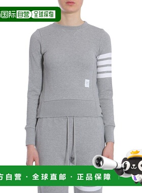 香港直邮THOM BROWNE 女士卫衣 FJT002A00535055 CO 灰色 条纹徽