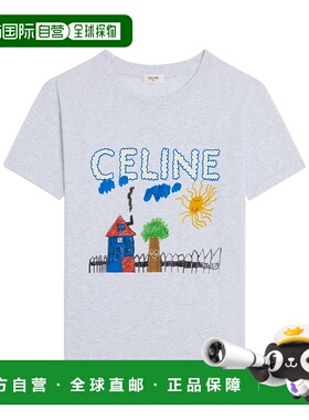 香港直邮CELINE 男士T恤 RX0BZ671QGCA7 AW2025 白色 短袖T恤