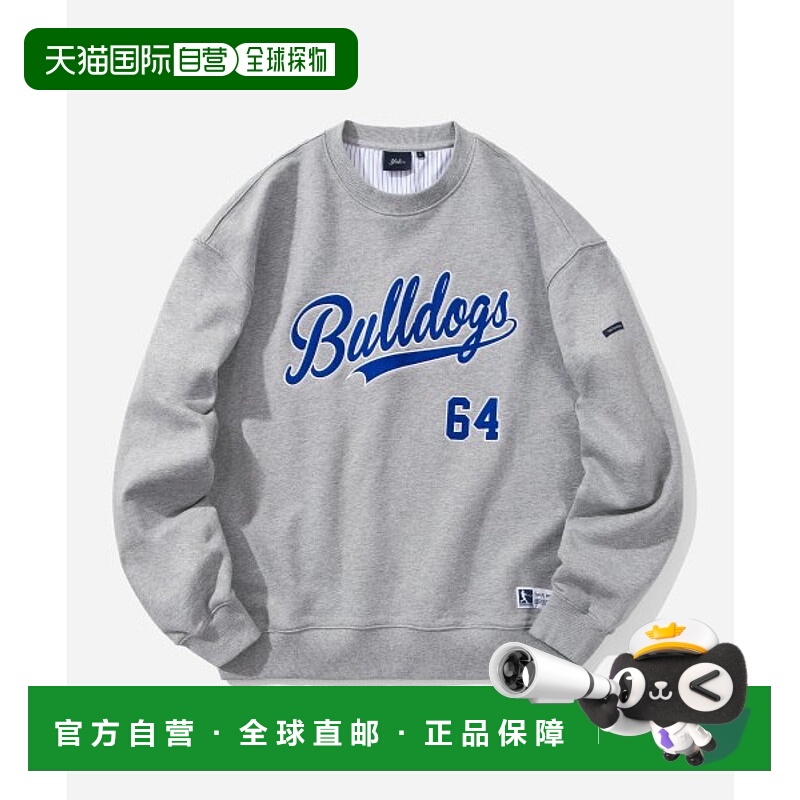 韩国直邮YALE 64 BULLDOGS BASEBALL CREWNECK GRAY男针织YD09CR1