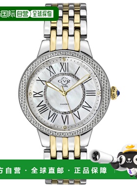 自营 GV2 Astor II 女士手表 白色珍珠母贝表盘双色黄金手链 - 白