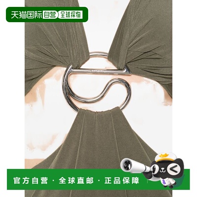 香港直邮Coperni 女士 绿色锦纶吊带连衣裙长裙 COPR157F5022GRN