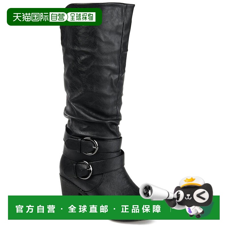 【美国直邮】Journee Collection 女士宽脚宽小腿时装靴 舒适优雅