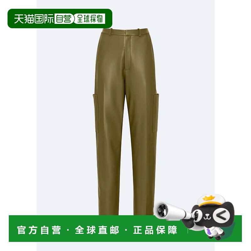 自营lapointeStretch Faux Leather Tapered Trouser In Dark Oli