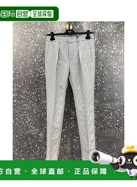 1h可退 香港直邮Fendi 芬迪 男士 提花褶皱长裤 FB0767APOK