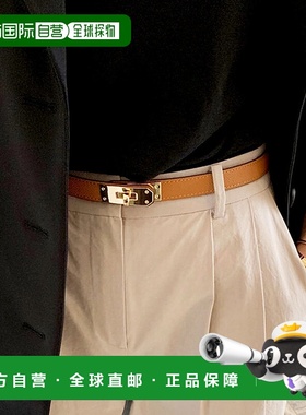 日本直邮florge 无级调节牛皮革Turn Lock设计腰带 FL8218EW04663