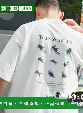 1h可退 日本直邮Foxfire男装别注毛针印花T恤 宽松盒型 重磅纯棉