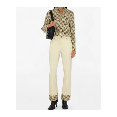 BURBERRY 女士衬衫 80982551 AW2024 花色 格纹棉质衬衫