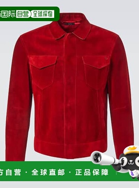 香港直邮Tom Ford 汤姆 福特 男士 绒面革夹克 red红色 舒适时尚