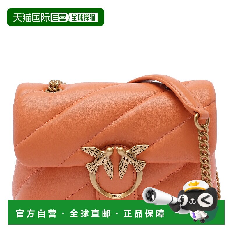 香港直邮PINKO 女士单肩包  100039A0F2A57Q SS2025斜挎包橙色