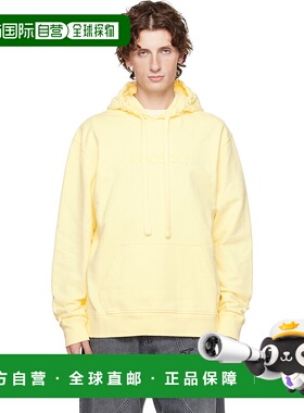 1h可退 香港直邮潮奢 J.W. Anderson 男士 黄色徽标刺绣连帽衫 JW