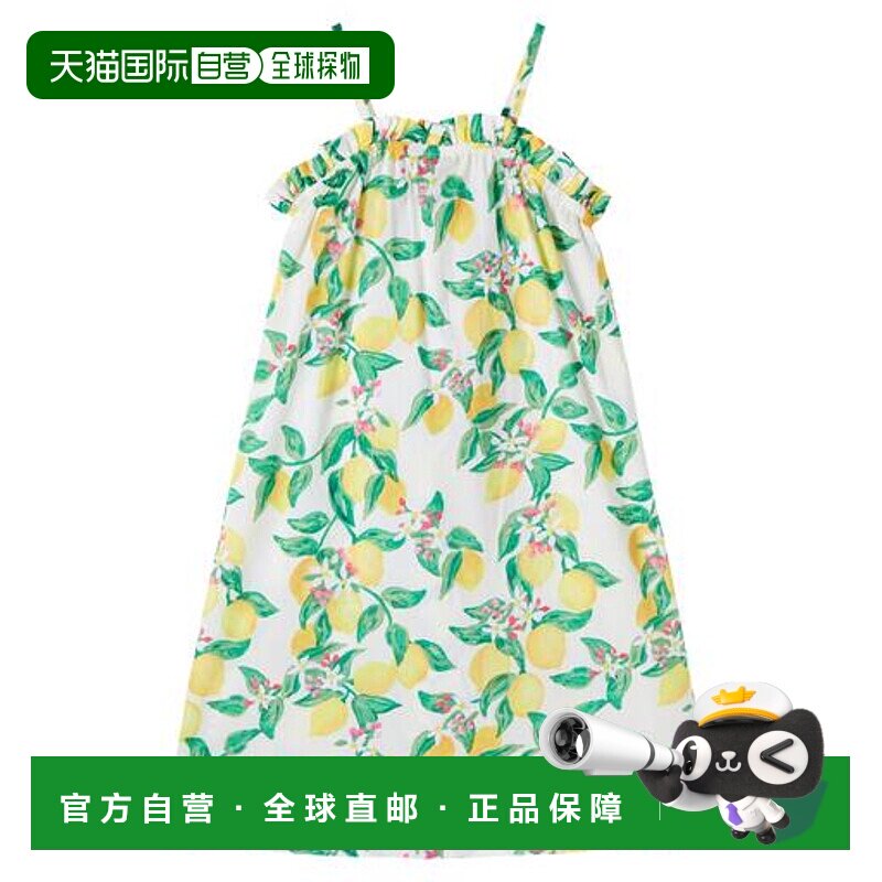 1h可退 香港直邮Molo 女童 Connie 印花棉质连衣裙童装 yellow黄