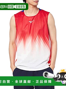 【日本直邮】Mizuno美津浓高透气网球运动背心m红色 62JA1520