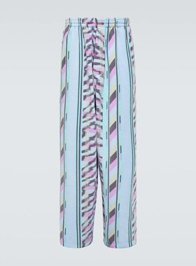 潮奢 Balenciaga 巴黎世家 男士 印花抓绒运动裤 000895