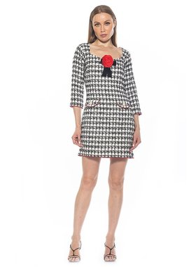 alexia admor【美国奥莱】直发 Dianys 连衣裙 - 黑色/白色