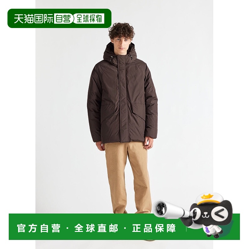 自营欧洲直邮Pyrenex Covert男士褐色羽绒短款派克大衣